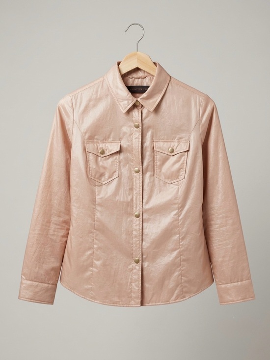 Trussardi Jackets & Blazers - Trussardi Blush Pink Button-Front Utility Jacket